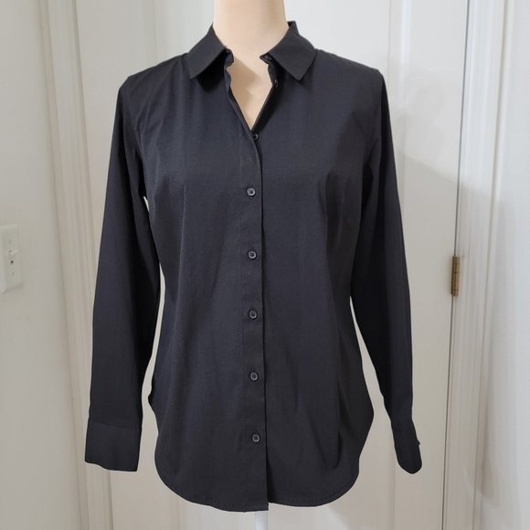 Time and Tru Size S Black Button Down Long Sleeve Shirt, Excellent Used Cond. - Picture 1 of 13